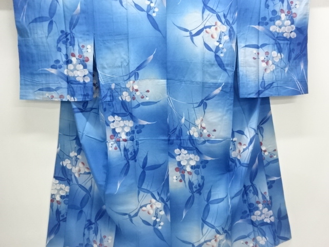 アンティーク　草花模様単衣長襦袢